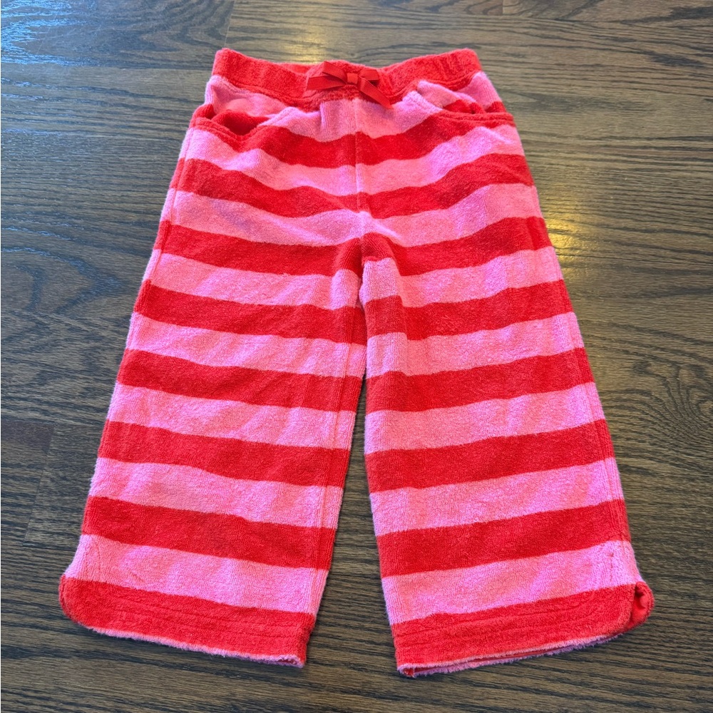 Gymboree Striped Red and Pink terry pants
